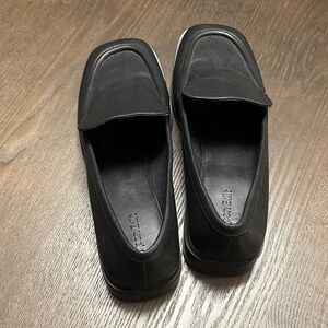 Womens open edit loafers black